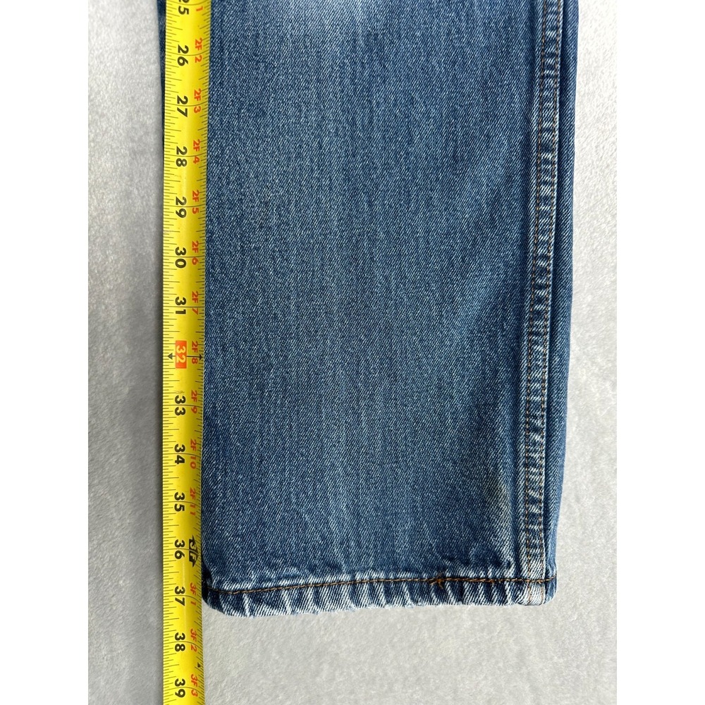 Levi's 505 Jeans Men's 34x29 Blue Cotton Regular Fit Medium Wash Straight Leg - Picture 6 of 16